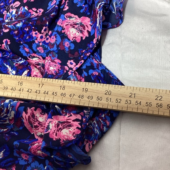 NWT XL Ava & Aiden Blue and Pink Floral Maxi Dress - Picture 11 of 12